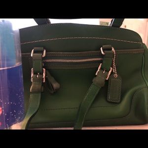 Great condition green coach purse.